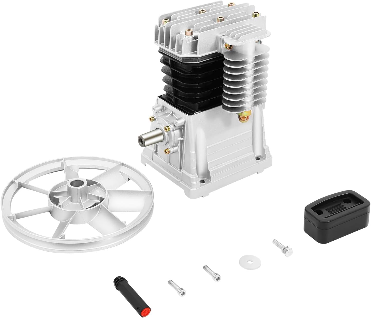 Air Compressor Pump Head, Air Compressor Head, Compressor Pump 3HP 960RPM, Piston Compressor Pump 66CFM 8Bar Iron Aluminum, for Automotive Industrial Pneumatic Tools