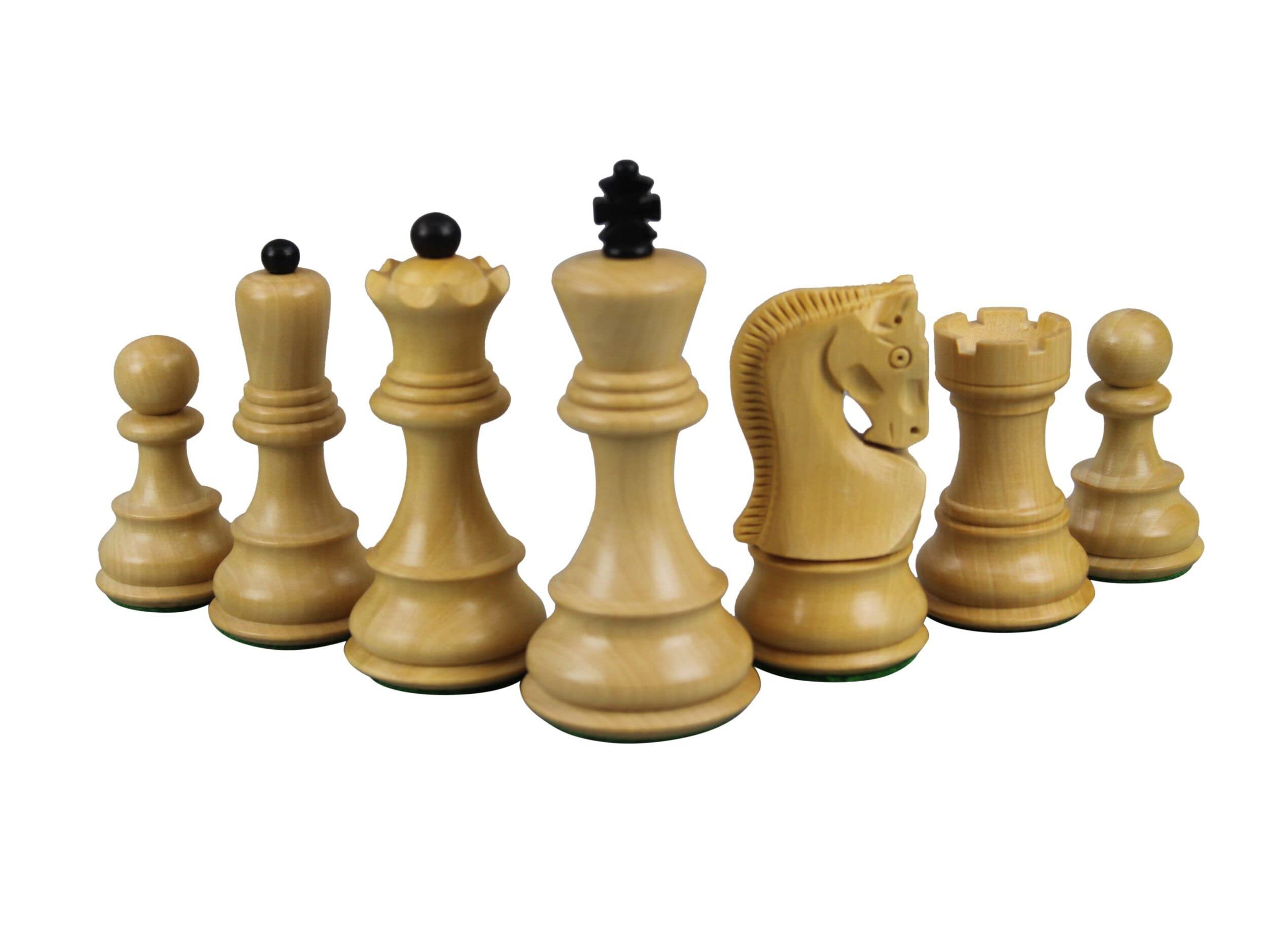 Grande Master Tournament - Set di scacchi in legno a mano Helena in legno ebano, 50,8 cm, con scatola di scacchi in legno, 9,5 cm