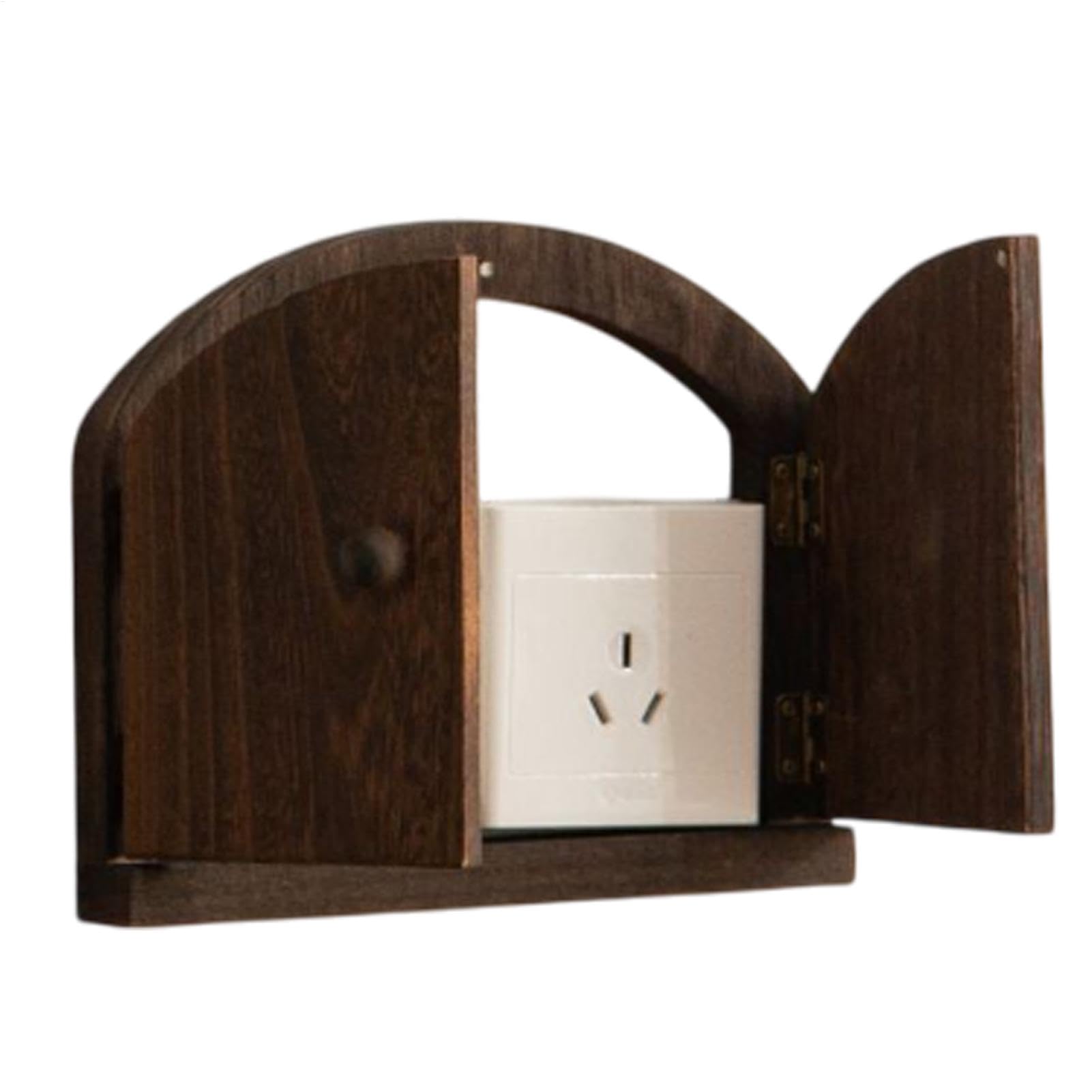 Fairy door outlet cover en bois plaque de protection murale artistique