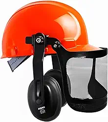 Capacete Segurança acoplado Protetor Auditivo e Tela 6" - COP 006