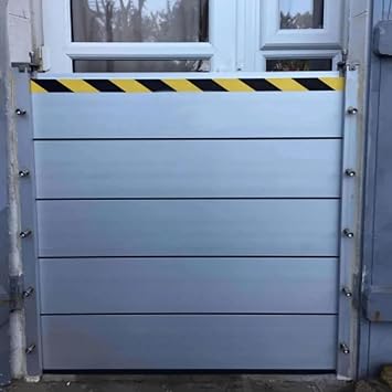 Reusable Aluminum Flood Barriers-2ft 3ft 4ft 5ft 6ft 7ft 8ft 9ft 10ft 11ft 12ft 13ft 14ft 15ft Flood Prevention Barrier Water Stopper Shield for Home/Outside/Indoor/Garage Door/Basement/Patio