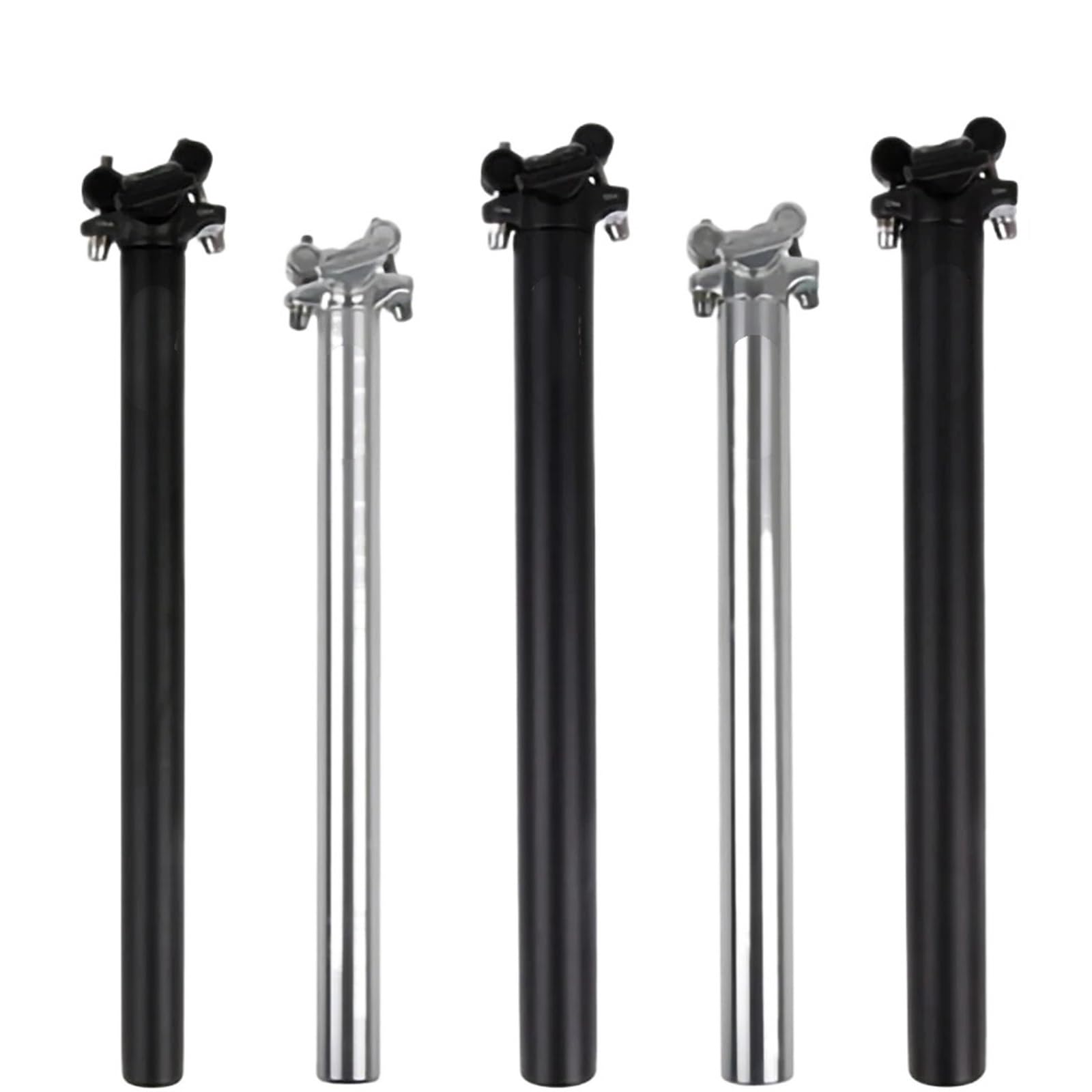 Ultralekki aluminiowy sztyca podsiodłowa do rowerów górskich i szosowych 25,4 27,2 28,6 30,9 i 31,6 mm, 1 sztuka (czarna, 27,2 x 350 mm)