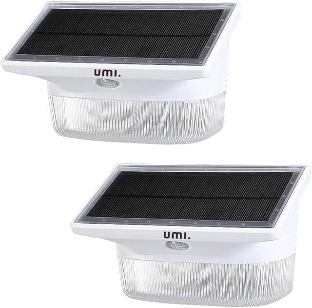 Umi. by Amazon 200lm Solar Motion Sensor Light, Illumination for Yard, Porch, Waterproof, 2 Pack