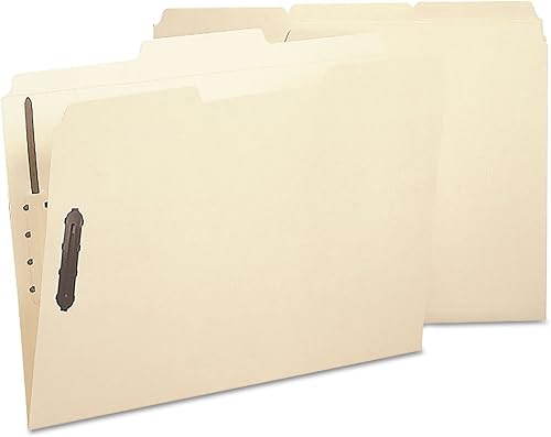 Smead Carpeta de cierre de polietileno, 2 sujetadores, pestaña de corte de 1/3, tamaño carta, manila, 24 por caja (10545)