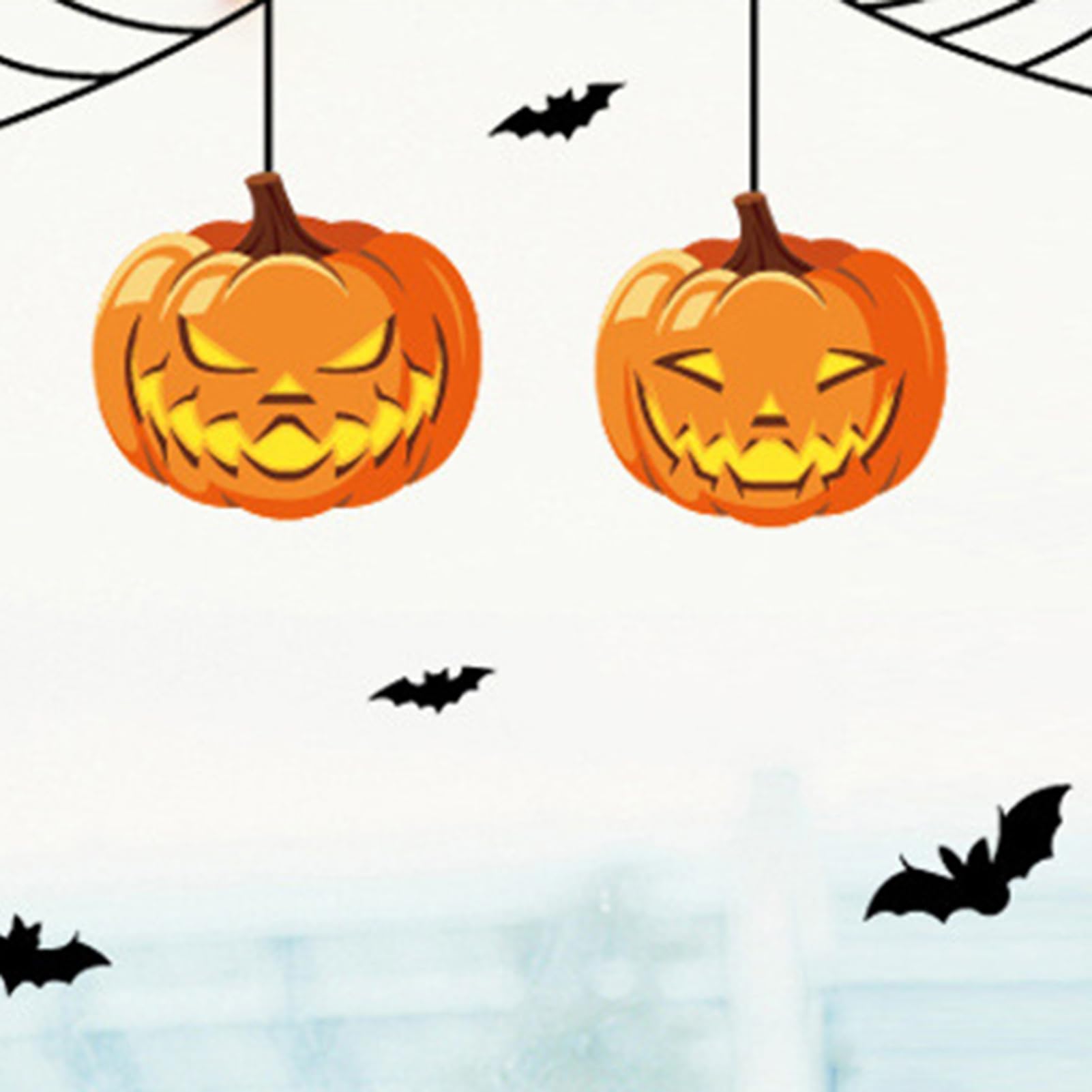 Adesivi per Finestre di Halloween, Cshare Castello Pipistrello Fantasma Zucca Adesivi Spaventosi per Finestre di Halloween, Riutilizzabili su Entrambi I Lati, adatte a Decorazioni di Feste, 8 Fogli