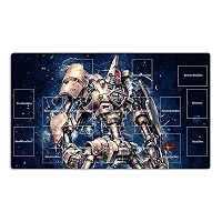 Mlikemat New Playmat Ancient Gear Golem TCG CCG Trading Card Game Mat with Zones + Free Bag (ZD039-284-A) Computers & Accessories