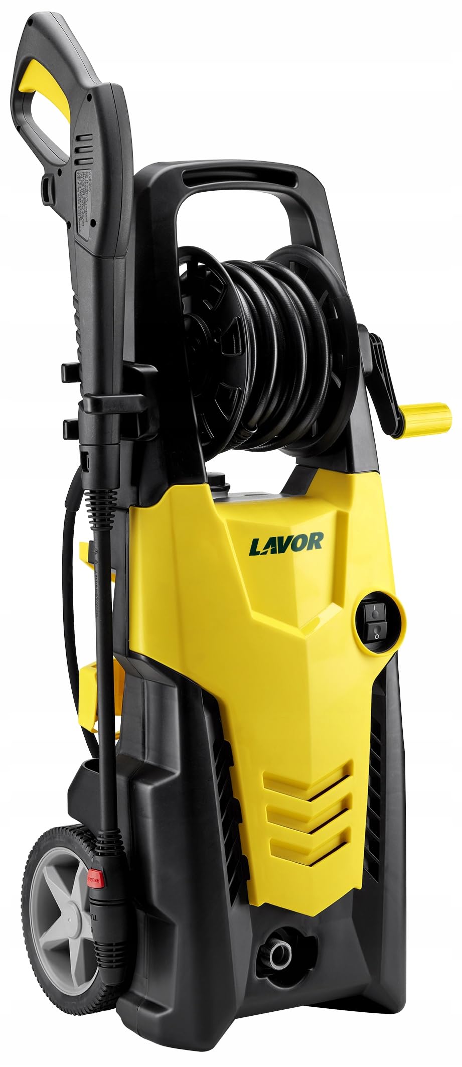 LAVOR Myjka Ciśnieniowa Ikon 160 Plus, 160 BAR 2200W, Silnik Indukcyjny, Aluminiowa Pompa, Bęben na Wąż, Szczotka Patio Cleaner L28 ze Zbiornikiem, Dysza Turbo 240 ewBAR, Wąż 8m, Mycie Bruku, Kostki