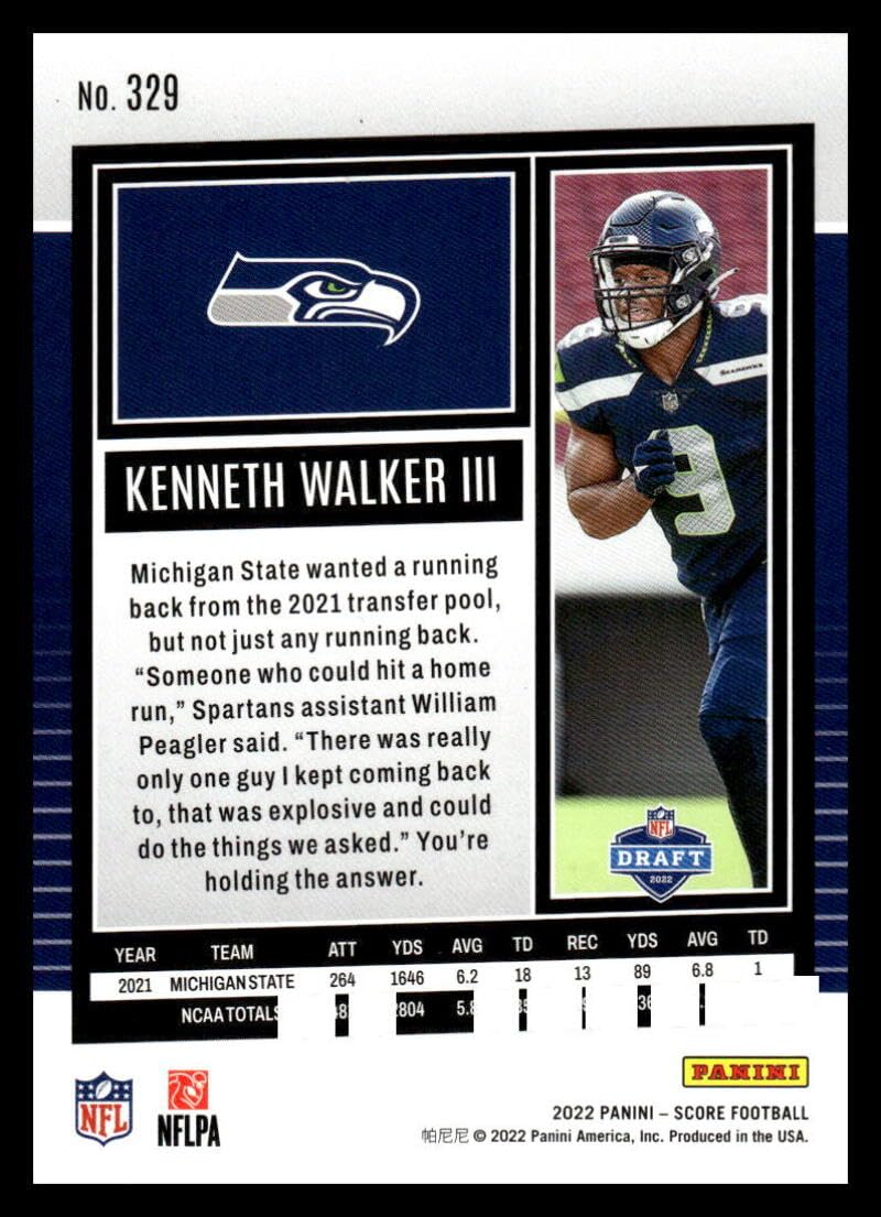 Amazon.com: 2022 Score Lava #329 Kenneth Walker III NM-MT RC