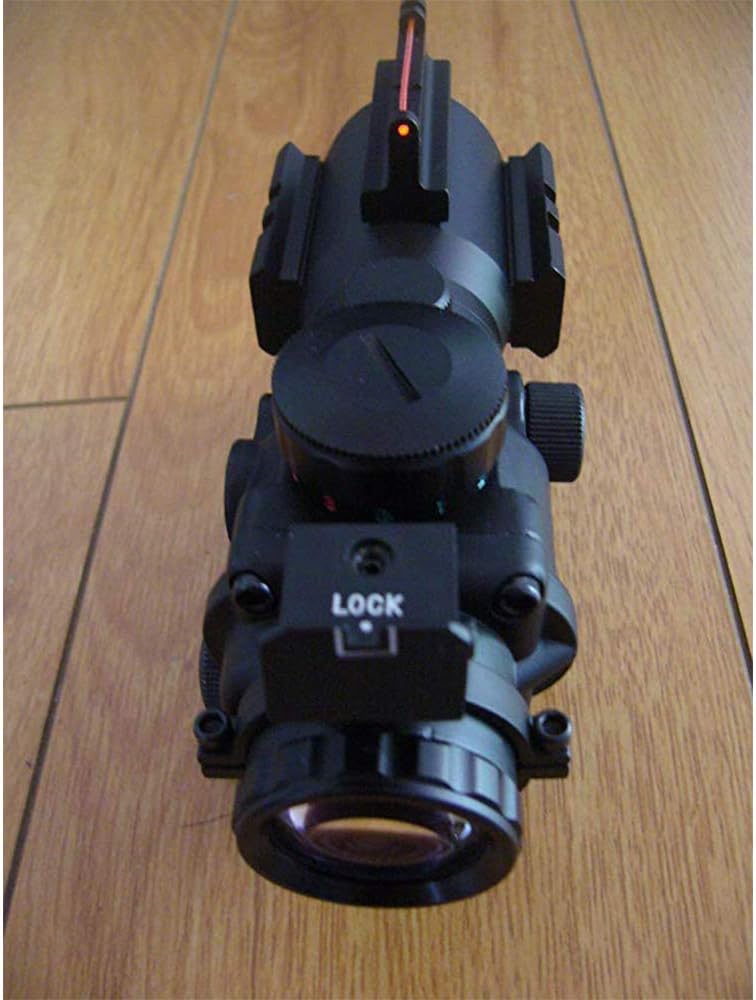 Sniper 4x32 Prismatic Glass Crosshair Reticle Scope w  Fiber Optic Sight Image