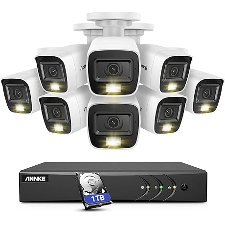 ANNKE Essential Home Wired Security Camera System with Audio Dual-Light Color Night Vision