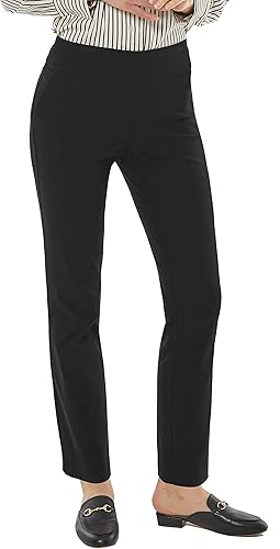 May You Be Pantalones casuales de negocios súper elásticos de ajuste recto y cómodos para mujer