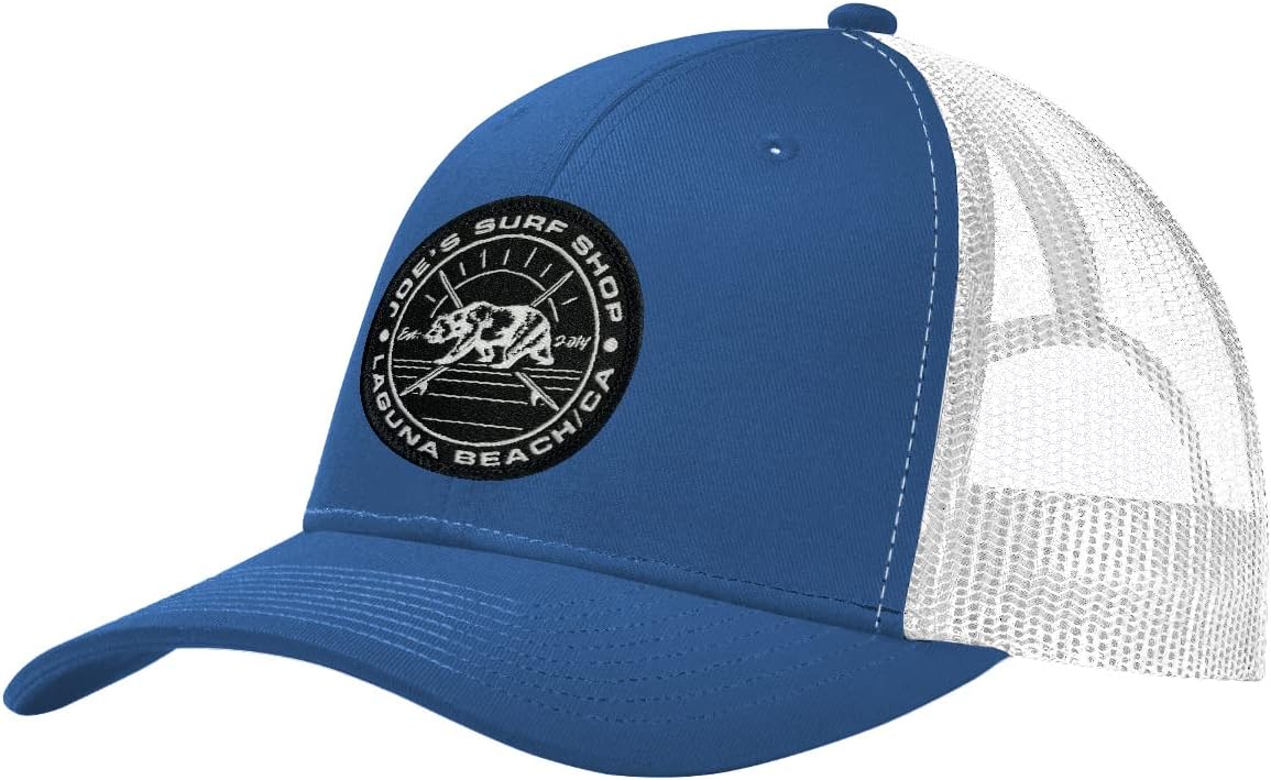 JOES SURF SHOP Vintage Surfing Bear Hat, Snapback Trucker Hat, Adjustable
