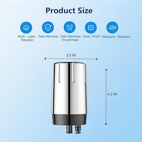 Miniatura 2 de Paquete de 2 filtros de repuesto para grifo Brita 36311 Sistema de filtración de agua del grifo compatible con filtros de repuesto Brita 36313,