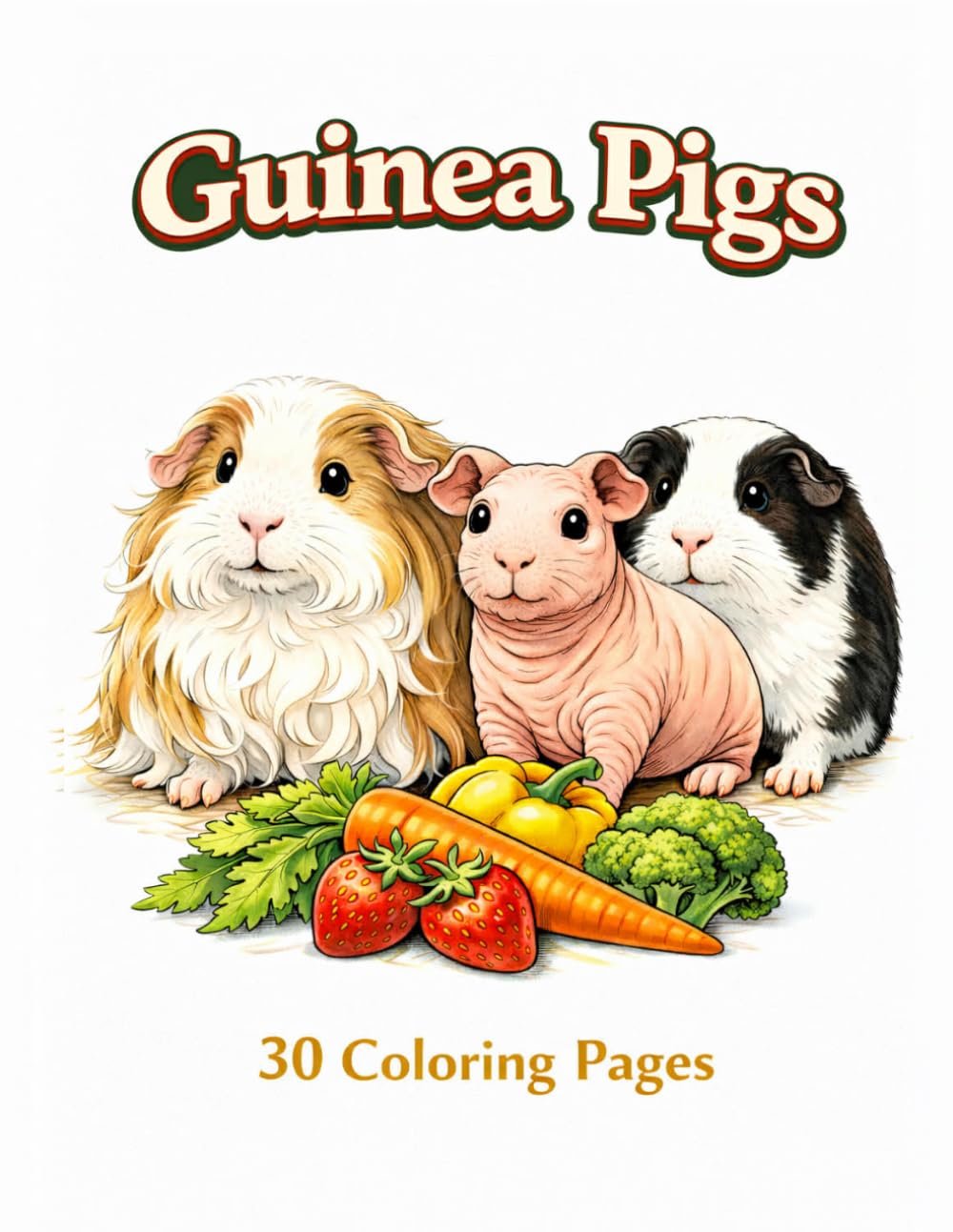 Guinea Pigs: 30 Coloring Pages