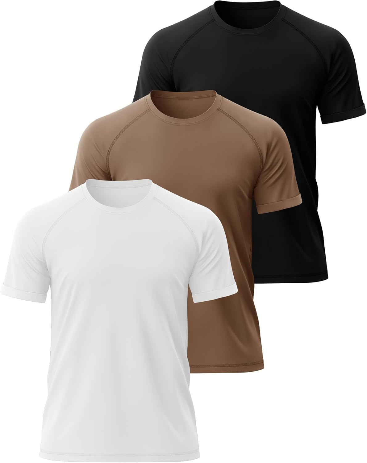 3 Pack Men's Big and Tall Cotton T-Shirts L-5XL Workout Raglan Short Sleeve Shirts Athletic Tops Casual Summer Tees - Image 4