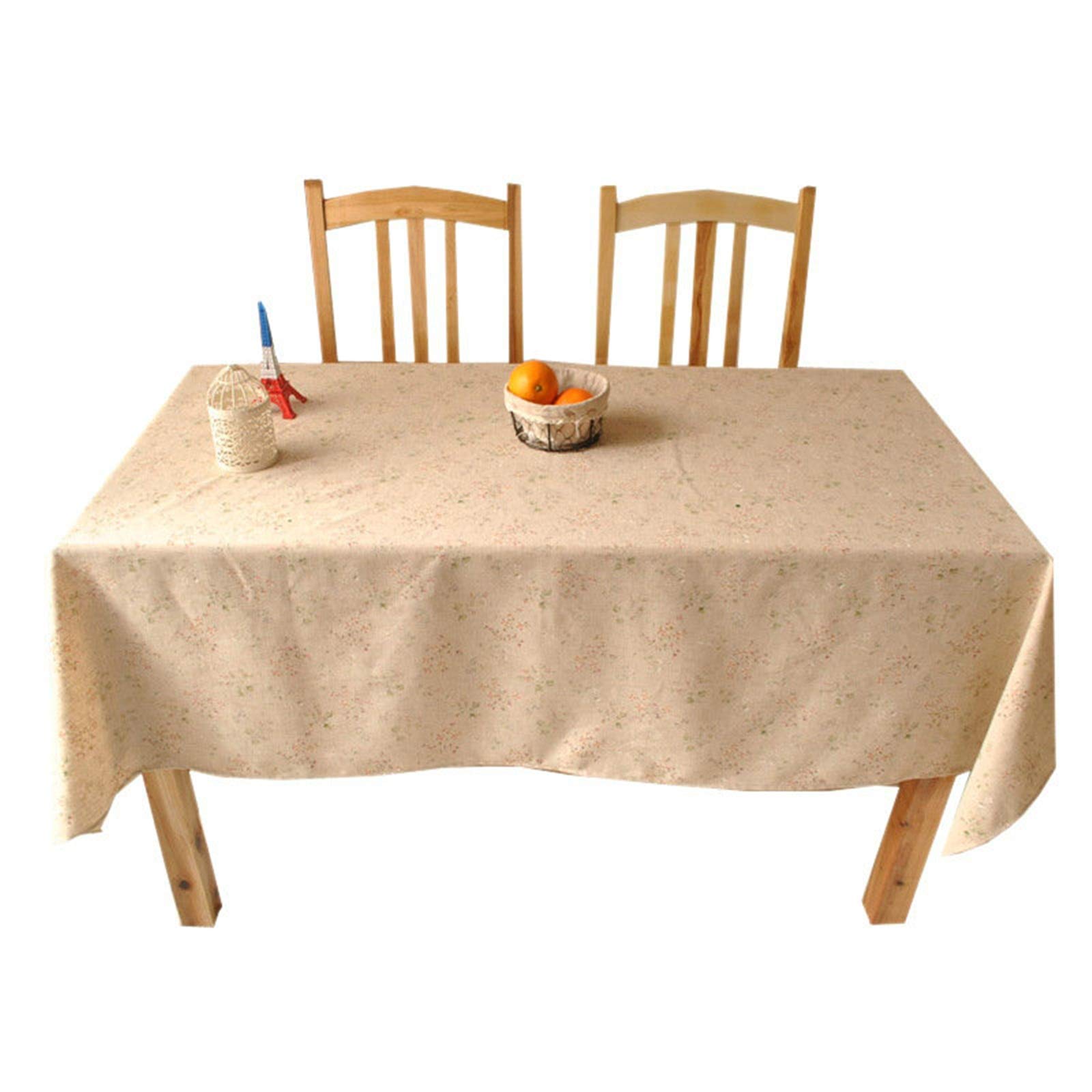 Nappe fleur simple en flax robuste lavable comme couverture moderne beige