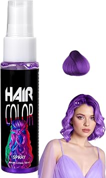 Purple Hair Colour Spray,Temporary Vibrant Colored Hair Dye for Washable Hair Dye for Cosplay, Prom, Party, Christmas, Halloween Purple