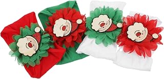 Totority 4Pcs Faixa De Cabelo Infantil Laços De Cabelo Para Crianças Bandana Faixa De Natal Infantil Faixa De Natal Infantil Headpiece De Nylon Cocar De Bebê Placa De Combinação Lindas
