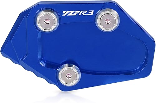 Miniatura 5 de CNC aluminio Motorcycle Kickstand Foot Side Stand Extension Pad Support Plate Enlarge for Yamaha MT-03 MT03 ABS 2016-2023 (Color  Blue YZFR25)