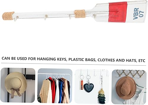 Miniatura 6 de Cabilock Gancho de toalla de gancho de madera, decoración de madera, decoración de mar, para el hogar, sombrero, pala, ganchos de pared, gancho para