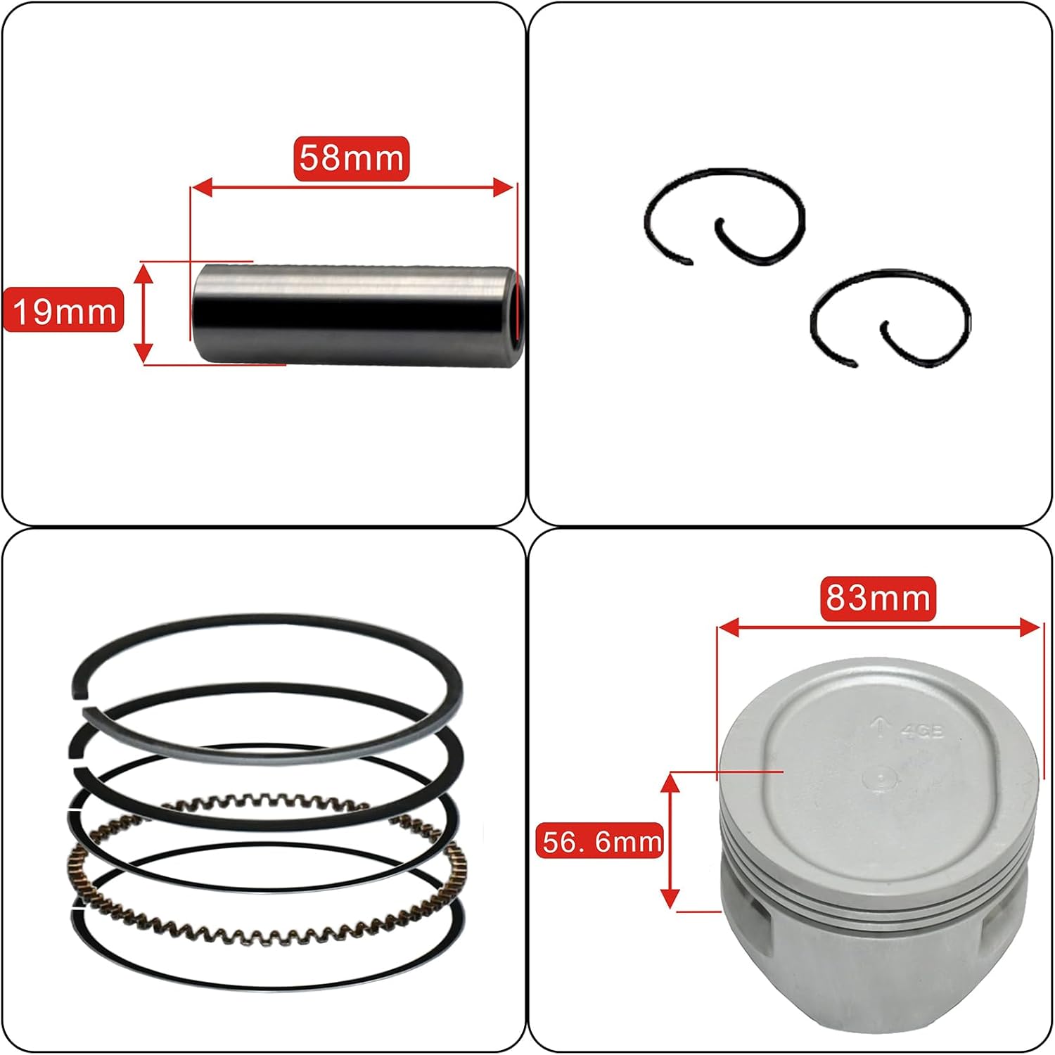 Tupo YFM400-83 Cylinder Kit Compatible with Yamaha YFM 400, Kodiak 400, Big Bear 400