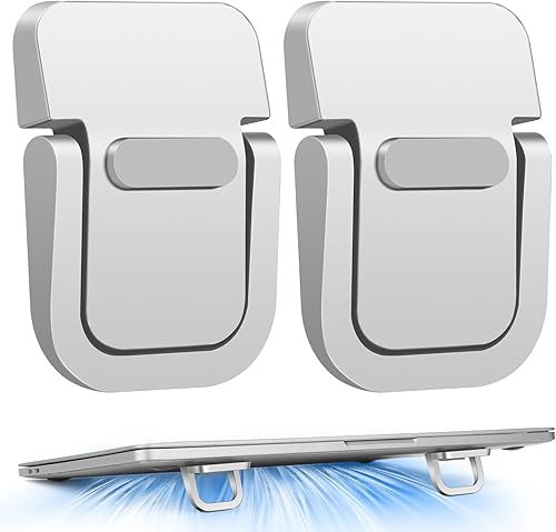 Miniatura 1 de Soporte portátil para laptop, plegable y ligero, elevador ergonómico con refrigeración ventilada, elegante soporte para computadora portátil