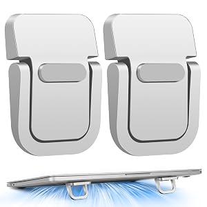 Mini Laptop Stand Portable Laptop Stand Foldable Lightweight Ergonomic Riser with Ventilated Cooling Sleek Computer Notebook Holder Fits