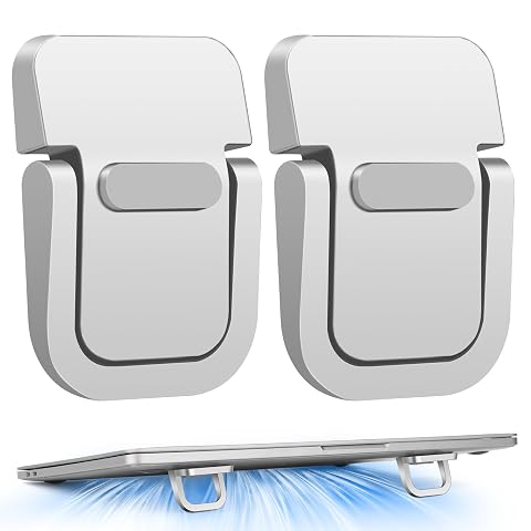 Mini Laptop Stand Portable Laptop Stand Foldable Lightweight Ergonomic Riser with Ventilated Cooling Sleek Computer Notebook Holder Fits