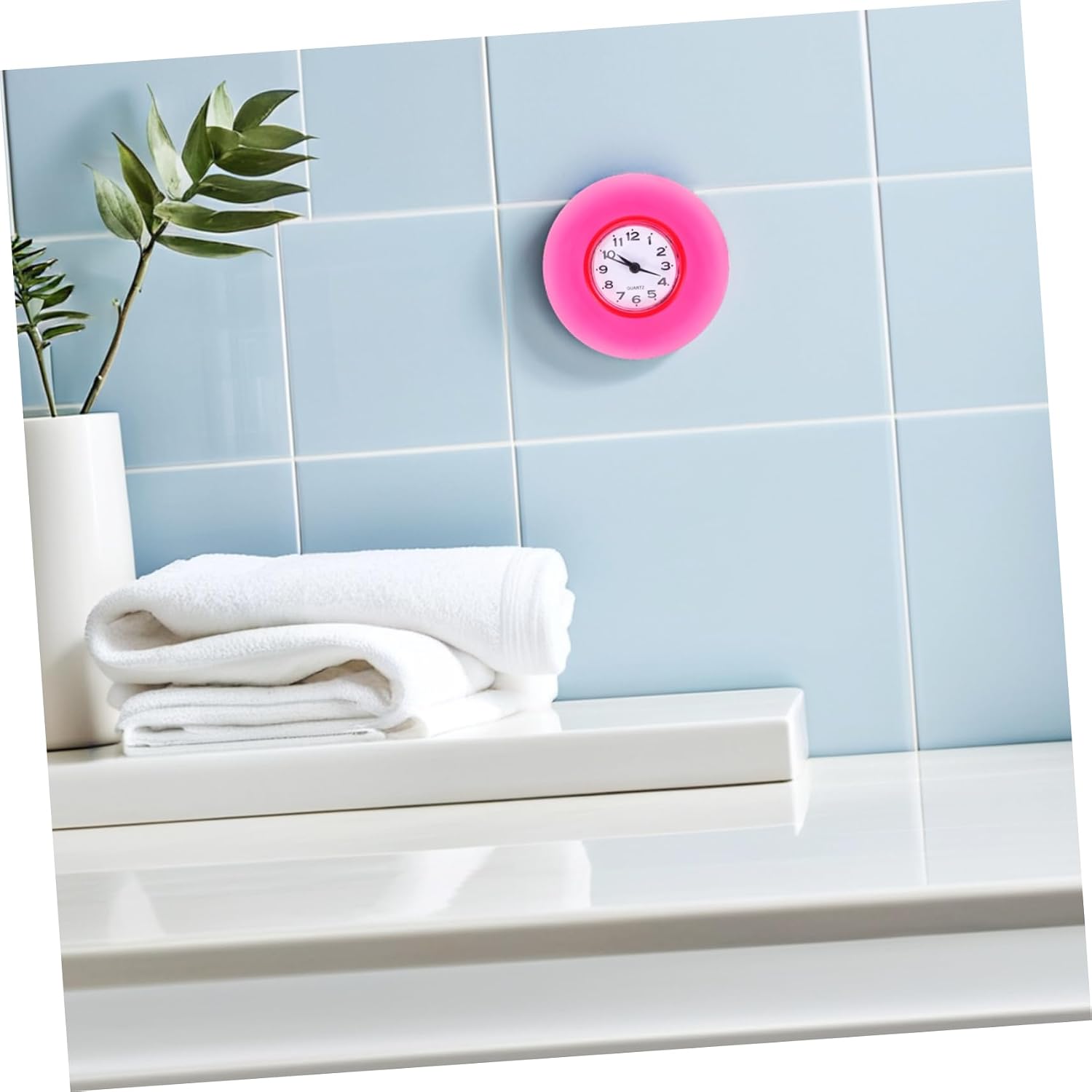BESTOYARD Suction Cup Shower Clock Battery Operated Bathroom Timer Mirror Display for Easy Reading Humid Environments for Kitchen Toilet and Pool Use