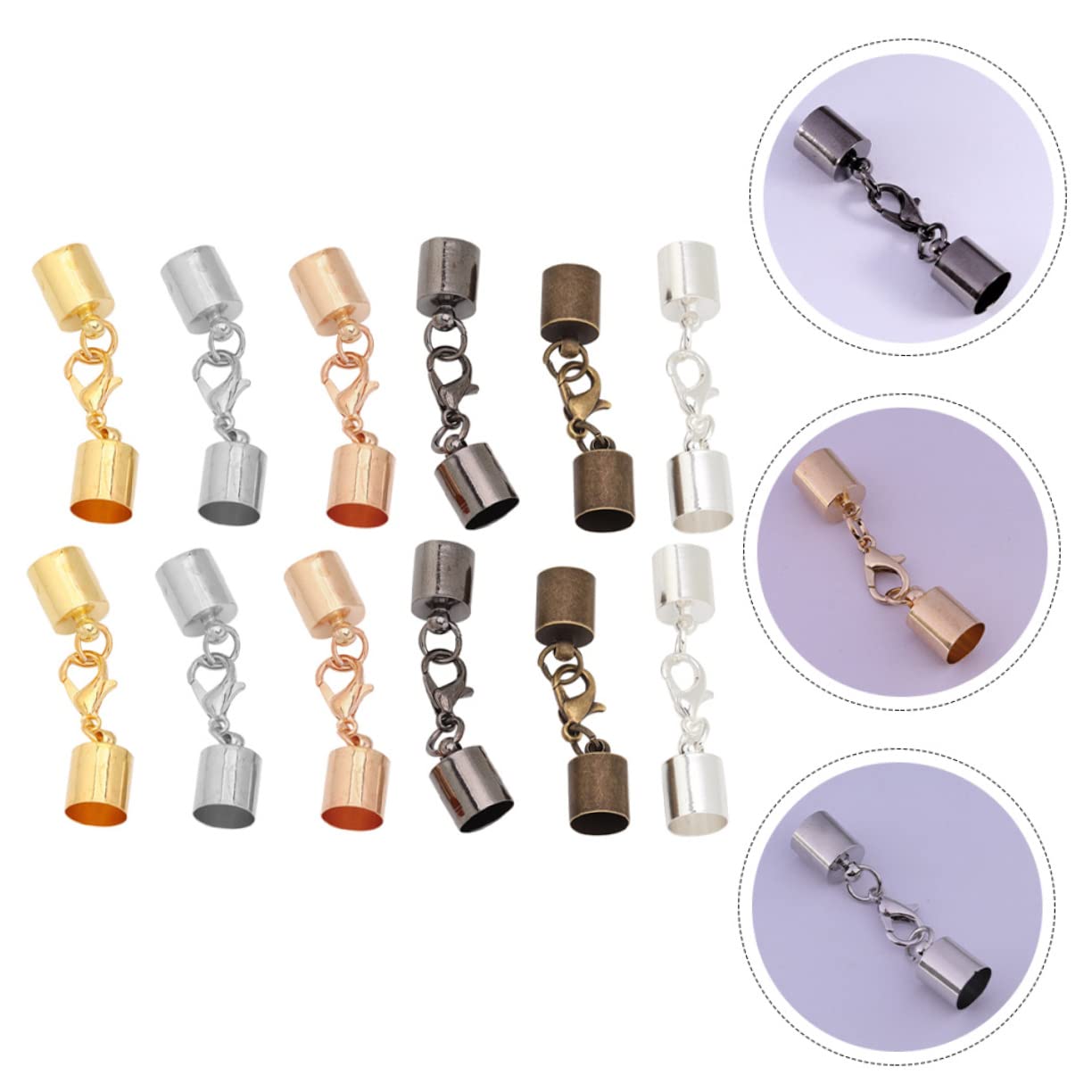 NUOBESTY 300piezas Accesorios Para Bisutería Cierres De Langosta Metálicos Para Collares y Pulseras