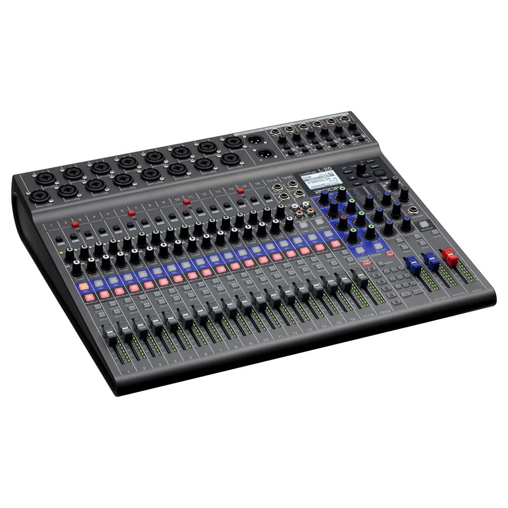 ZOOM ライブトラックL-20 デジタルミキサー マルチ22トラック同時録音 Amazon | ZOOM ズーム L-20 デジタルミキサーレコーダー 20