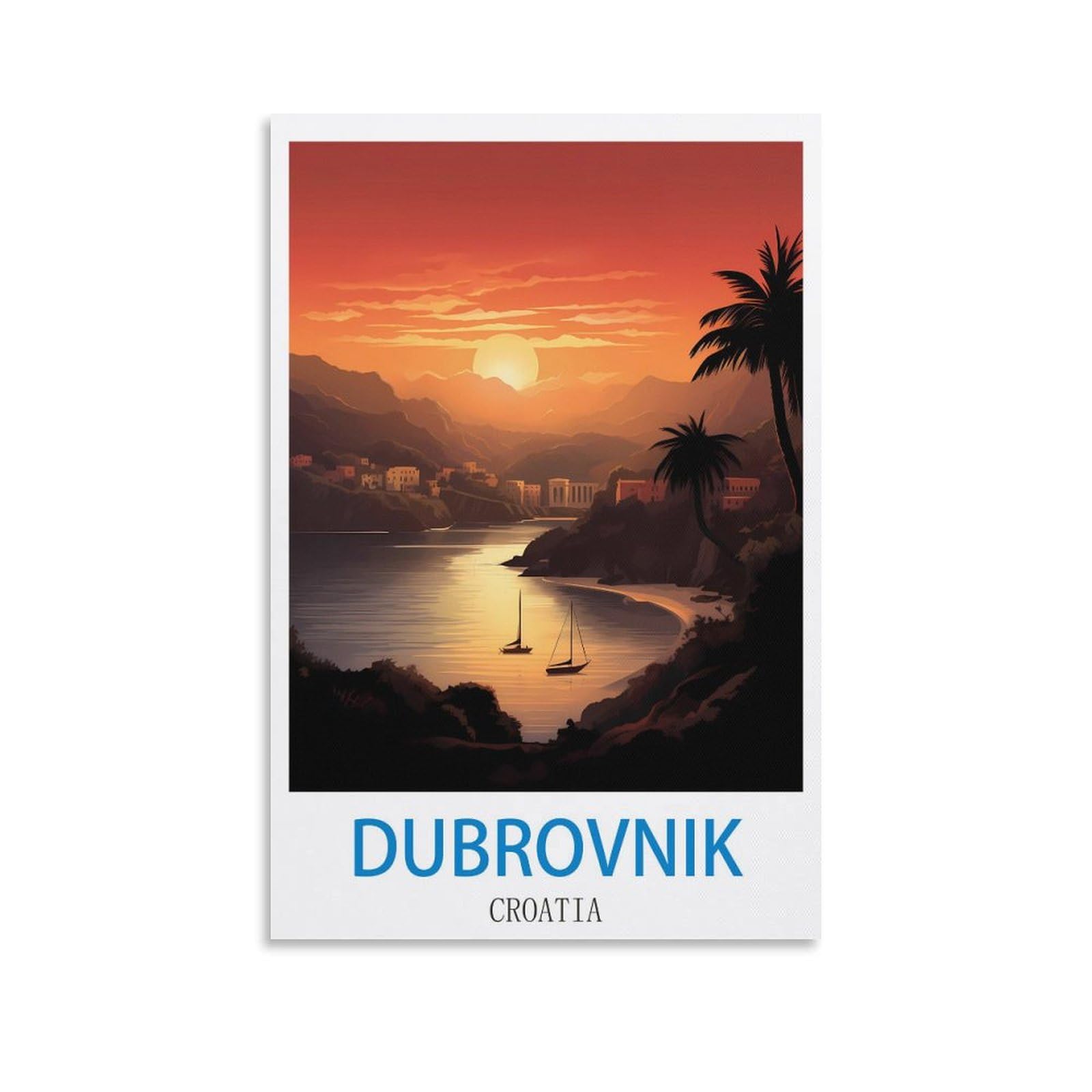 Epxznm D126 Vintage Metal Tin Sign Dubrovnik Croatias Vintage Bar Club Cave Home Kitchen Rustic Wall Art Decor Funny Sign 15X30cm