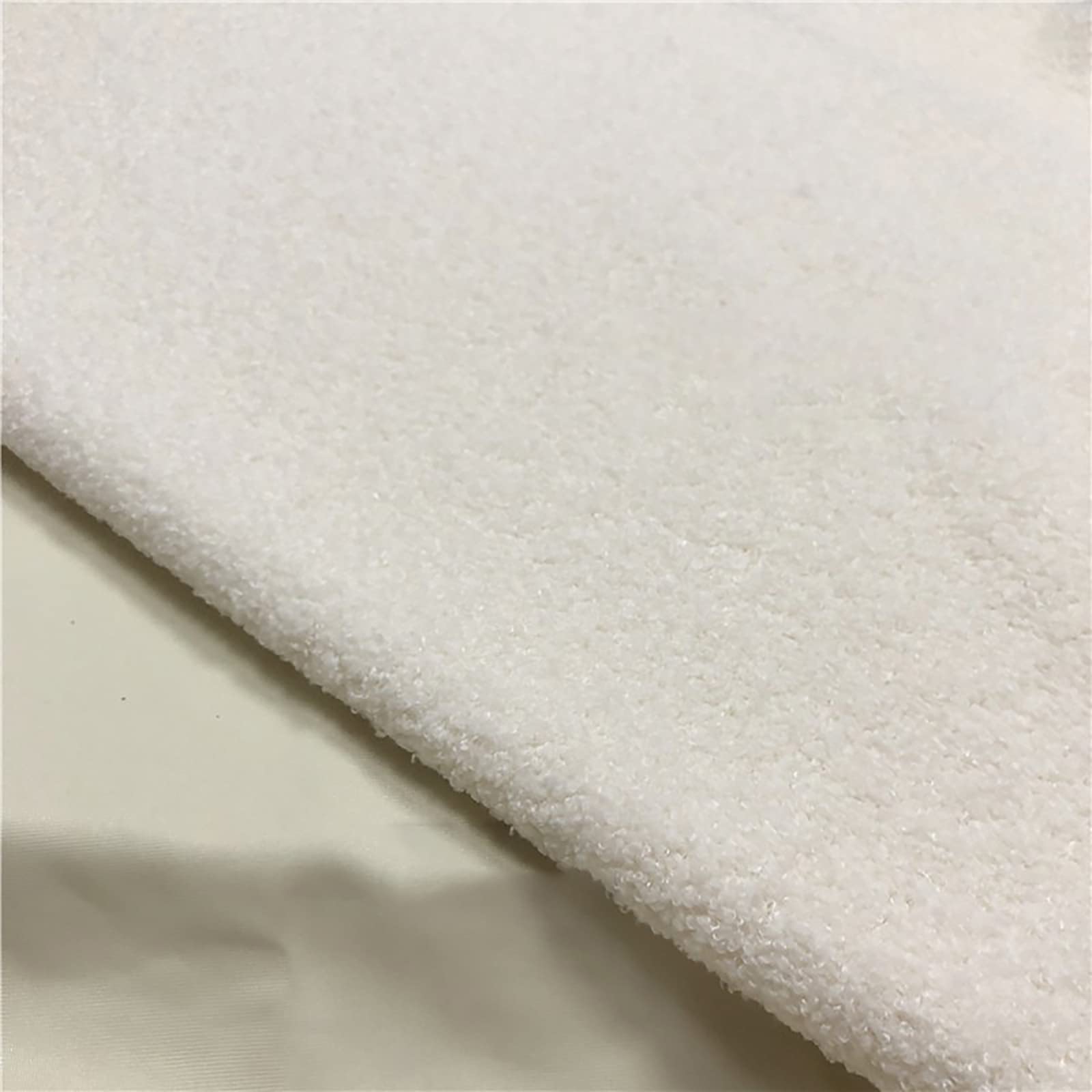 Yimihua Milky Plush Fabric Wear-Resistant Teddy Velvet Fabric Clothing Toy Loop Cashmere Imitating Lamb Cashmere Craft Material Handmade Diy,160 * 50Cm(Color:milky)