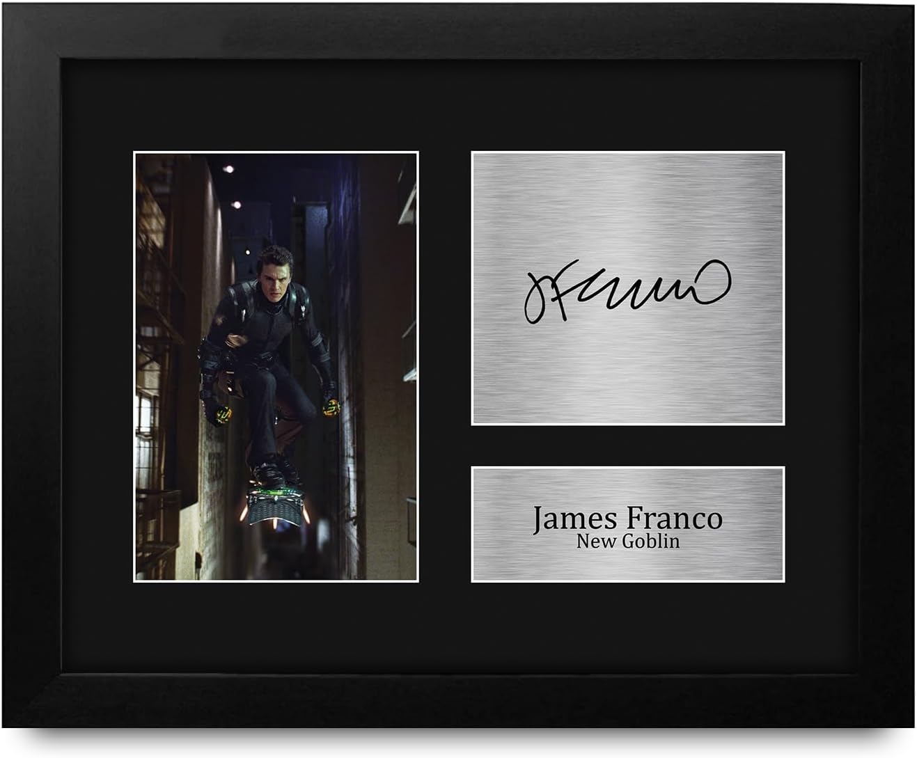 HWC Trading James Franco Spider-Man New Goblin Gifts Printed Signed Autograph Picture for Movie Memorabilia Fans - US Letter Framed (ID-008115)