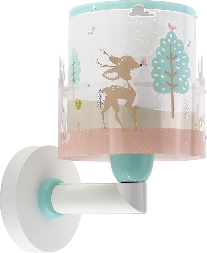 Dalber Lámpara Aplique Infantil De Pared Loving Deer Ciervo animales Rosa (61279)