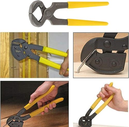 Miniatura 2 de Oumefar Alicates de acero al carbono extractor extractor sujetador removedor alicates, herramienta de carpintería de corte de uñas de 7 pulgadas