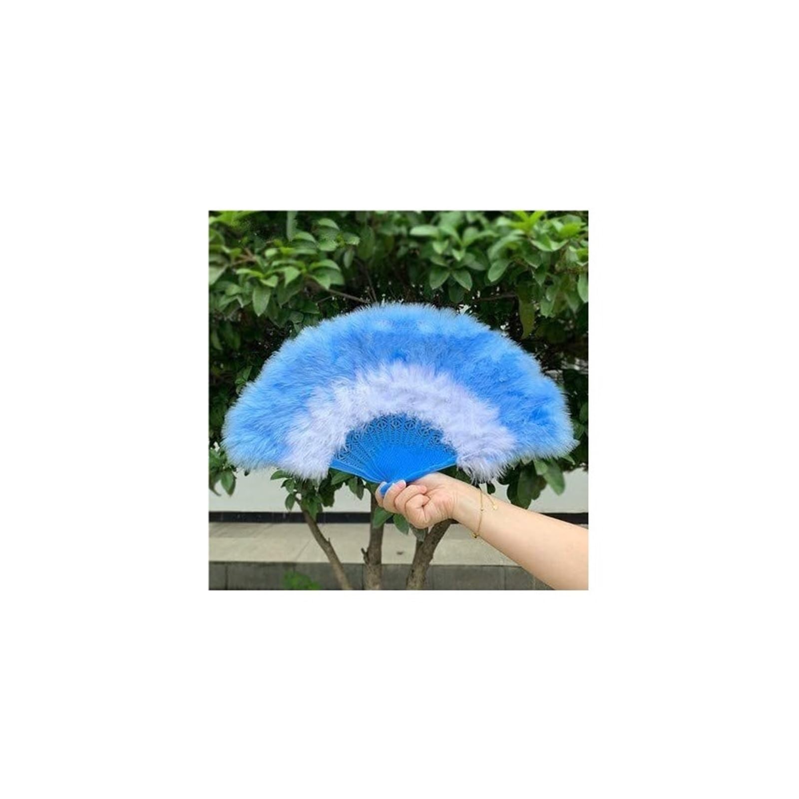 WDCDYQDH Folding Fans Hand Fan Chinese Feather Peacock Wedding Party Dance Decorative