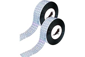 2x502 Ft Bird Scare Tape Ribbon, Double Sided Holographic Flash Reflective Bird Tape