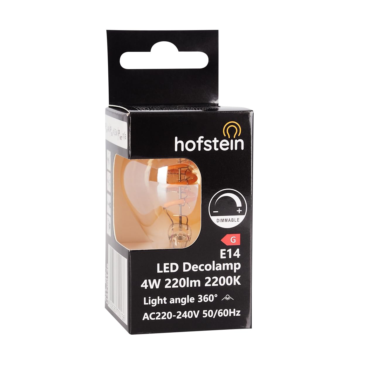 HOFSTEIN E14 LED Warmweiss Glühbirne Vintage, 10er Set Leuchtmittel 4 W Mit Bernsteinoptik, Dekorative Glühbirne E14 Für Stimmungsvolle Akzentbeleuchtung Im Innenbereich