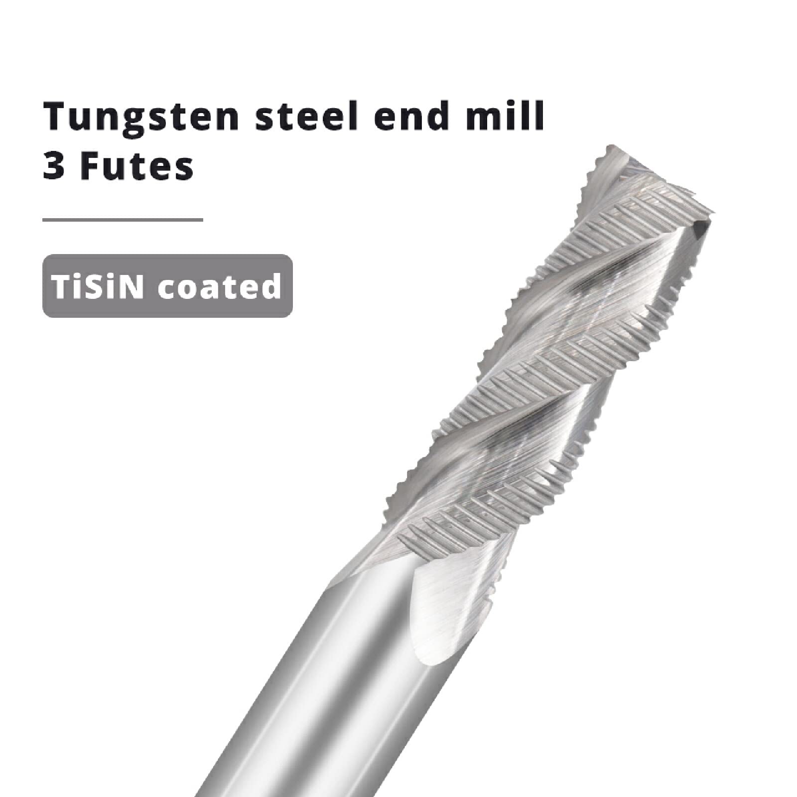 Fresa de Extremo de desbaste de carburo de tungsteno sólido