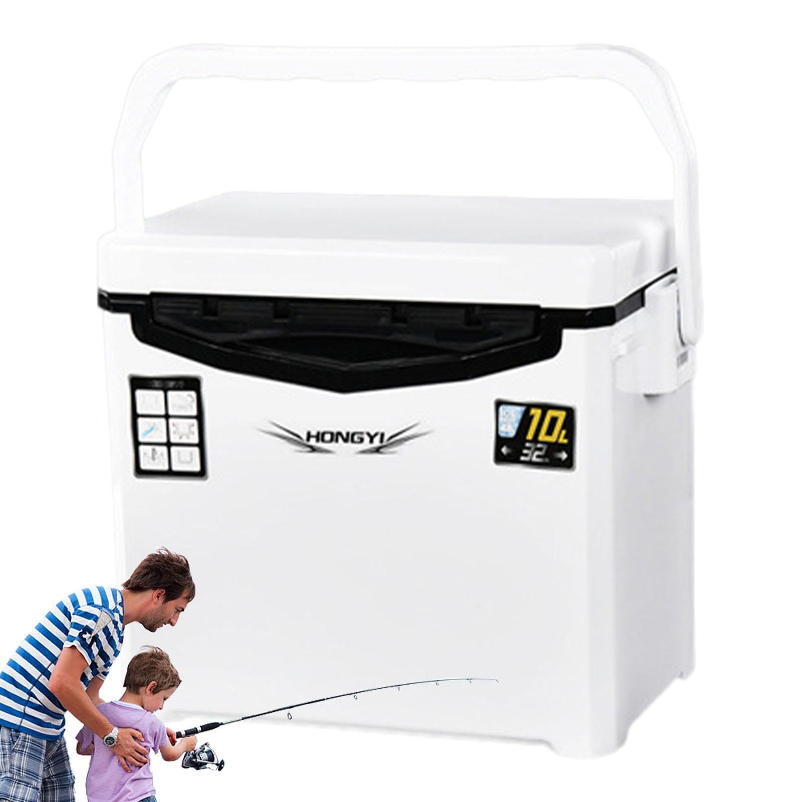 Scatola refrigerante da pesca, contenitore per esche da pesca | refrigeratore da pesca sul ghiaccio, stazione di pesca portatile con esca con capacità di contenere 8 bottiglie, scatola isol