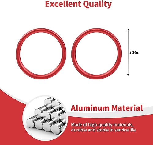 Miniatura 5 de Linskip Anillos de ventilación de tablero compatibles con Jeep Wrangler JL 4XE 2024 y Gladiator JT Sport Rubicon Sahara Willys Mojave Rubicon,