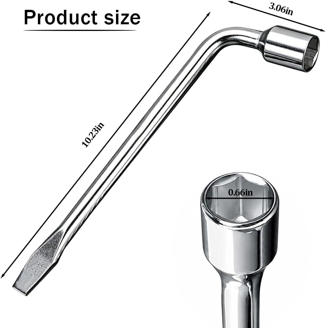 17mm L-Shaped Spare Tire Lug Wrench