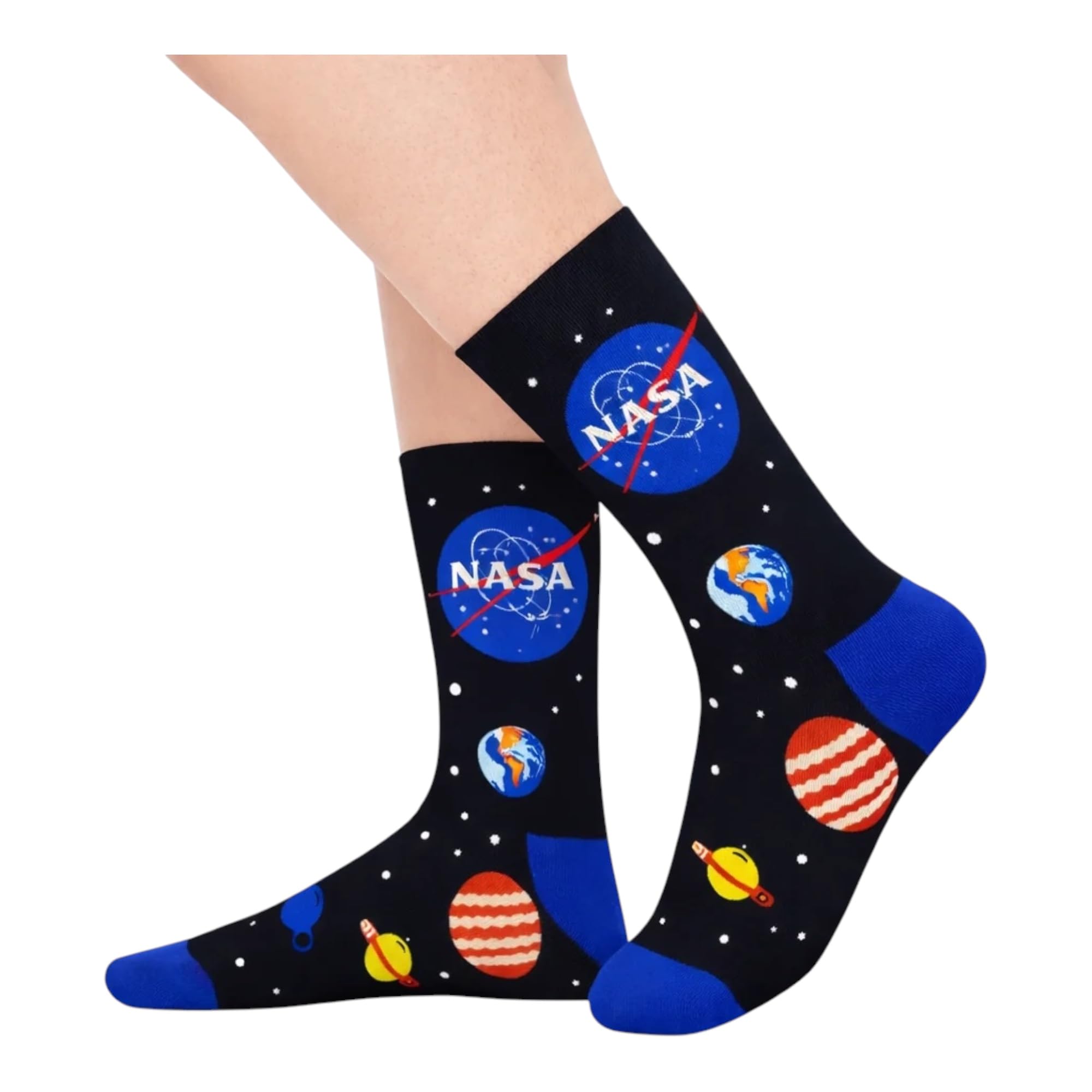 Nasa Pattern Fun Socks Novelty Gifts Space Funky Unisex Premium Cotton