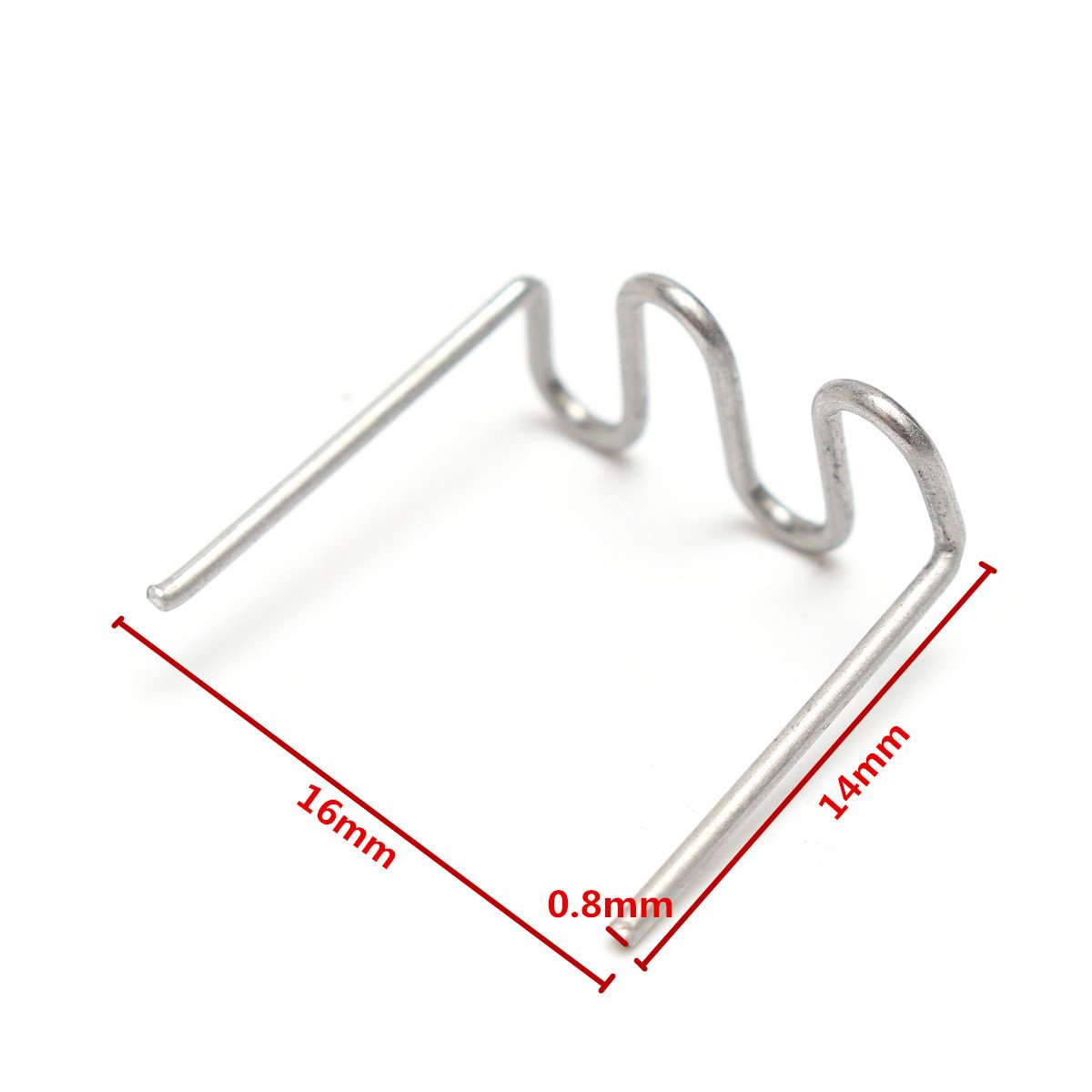 100pcs Welding Rods Hot Staple Repair Machine Plastic Welding Hot Stapler Car Auto Bumper Repair Pre Cut Wave Staples 0.8mm Wave Staples