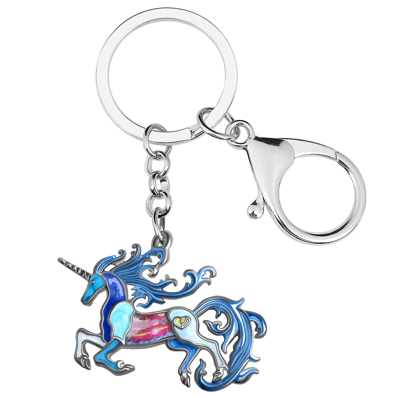 TROIKA Unicorn Schlüsselanhänger – Niedliches Einhorn Mit Regenbogen-Effekt, Metallguss In Geschenkverpackung