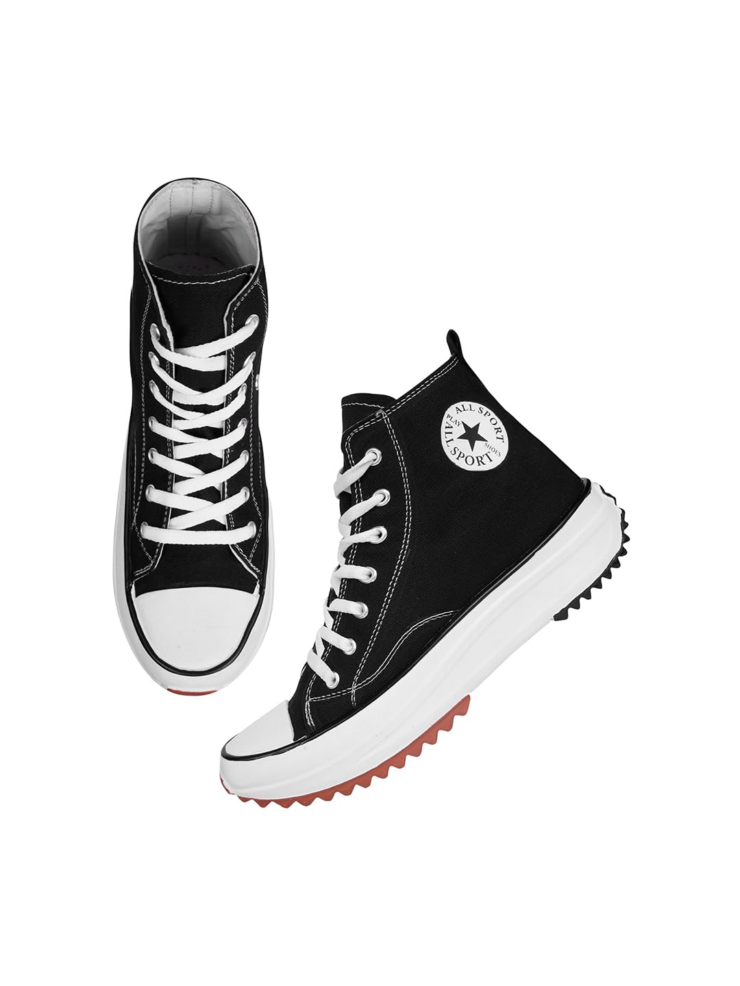 TRYME Comfortable Sole Trendy Lightweight Casual Canvas High Ankle Sneakers Shoes for Mens & Boys Black (B0CWDXJLRH) Amazon Price History, Amazon Price Tracker