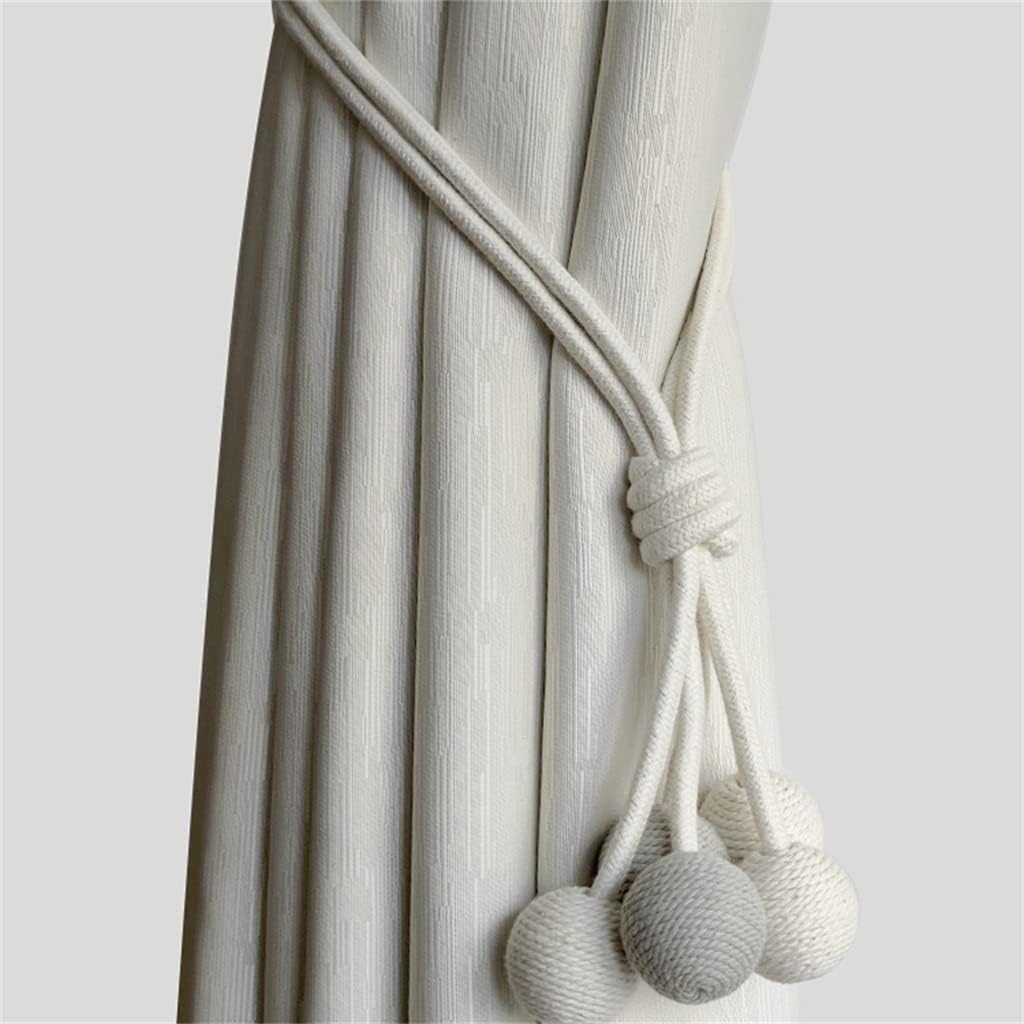 Curtain Hanging Ball Tie Cute Cotton Living Room Soft Decoration Rope Strap(C)