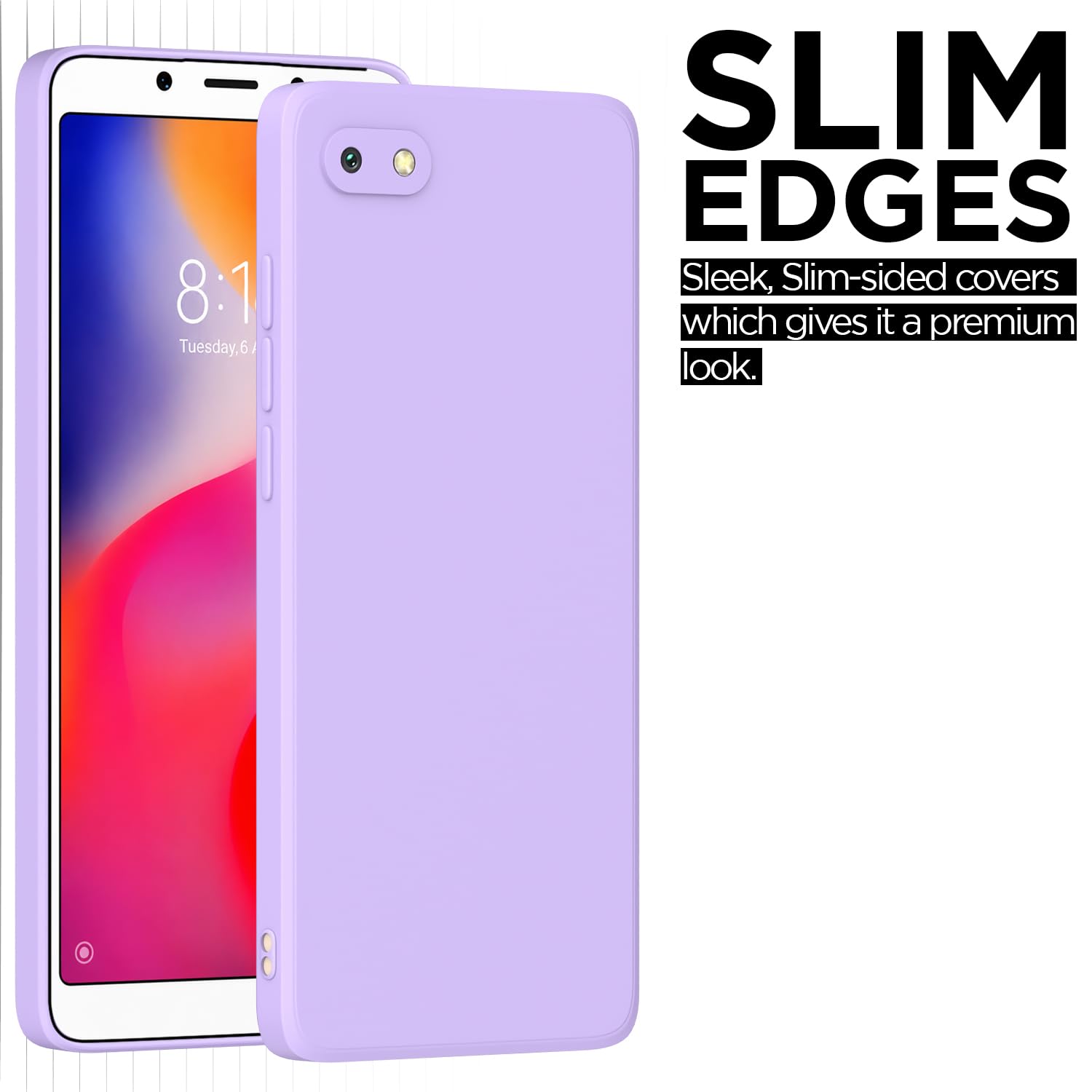 Redmi 6A Silicone Case - Pikkme Purple -6