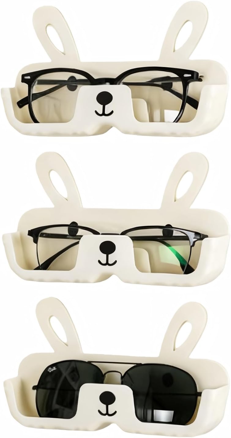 3 Pack Sunglass Organizer, Rabbit-shaped Sunglasses Holder, Glasses Organizer for Entryway, Living Room, Bedroom, Bathroom
